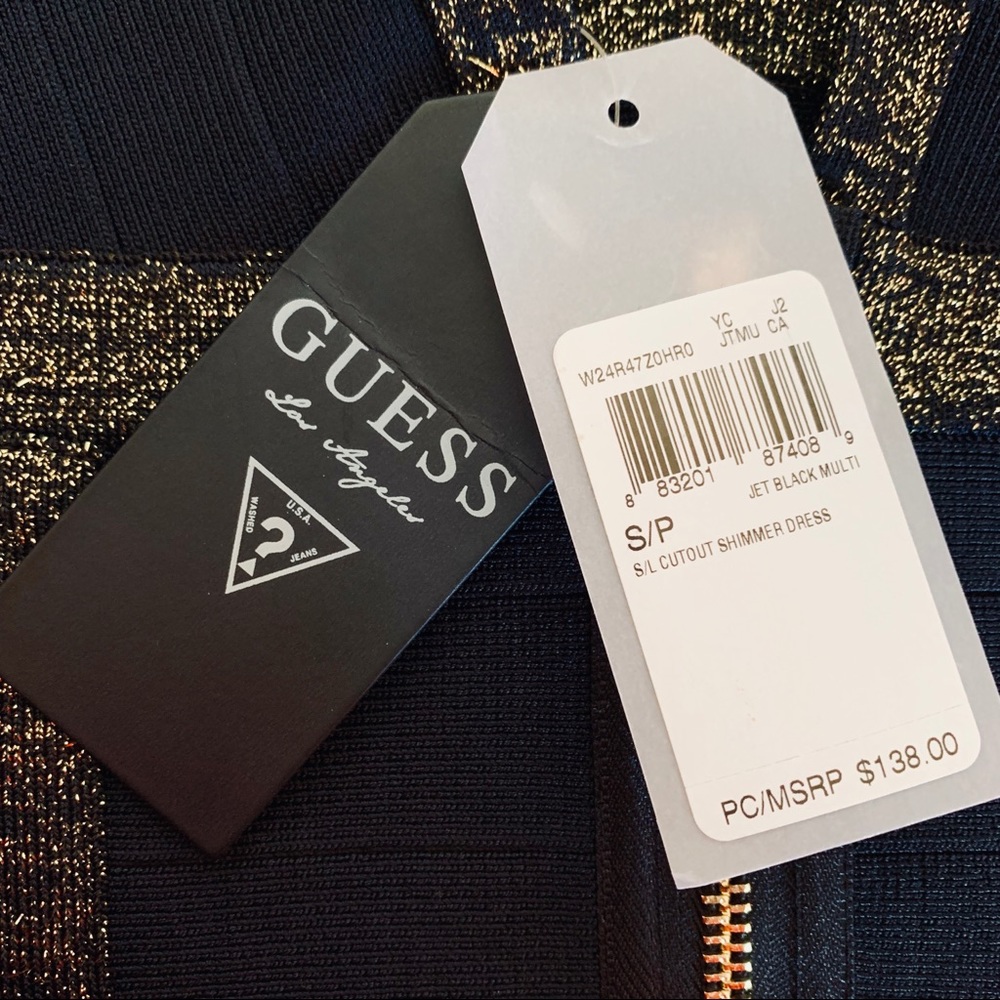 GUESS jet black and gold dress - Picture 7 of 7